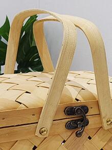 1 pieza Caja de almacenamiento madera - Caqui - Ver 6