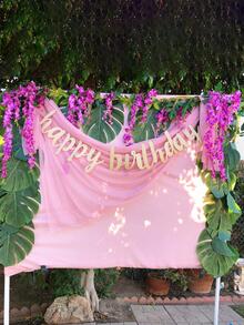 12pcs Plastic Artificial Floral Vine, Fake Flower For Wedding, Home Decor - Red Violet - View 2
