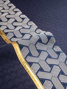 1pc Geometric Pattern Sofa Towel, Modern Polyester Anti-slip Sofa Cover Blanket For Living Room - Royal Blue - View 6