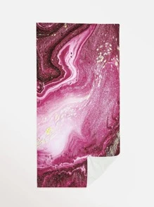 1入組液體圖案海灘織物矩形旅行沙灘巾適用於夏天