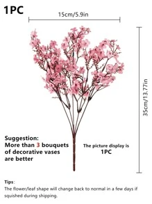 1/3/6 件人造花、满天星花束、婚礼、家居装饰、餐厅、卧室、花瓶、装饰品、户外花园、花篮、情人节礼物装饰、派对和聚会、DIY 花环、手工材料 - 粉色 - 查看 2