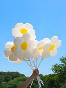 5pcs PE Party Decorative Balloon, Floral Shaped Balloon For Party - Multicolor - View 2