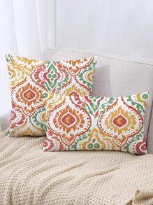 1 pieza con patrón de flor Funda de cojín sin moderno de tela Funda decorativa para cojín para casa - Multicolor - Ver 1