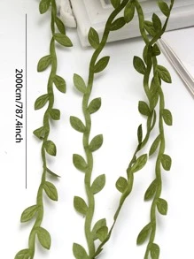 1pc Polyester Artificial Leaf Vine, Minimalist Artificial Vine For Home - Green - View 3