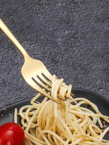 2入組不銹鋼餐具極簡餐具套裝 - 金色 - 查看 3