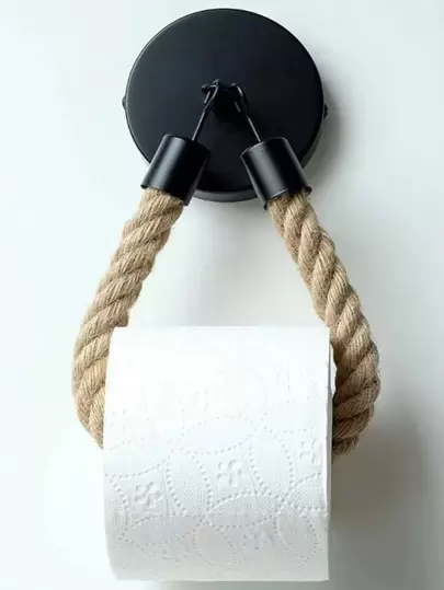 1pc Toilet Paper Holder, Modern Wall Mounted Toilet Paper Holder For Home Bathroom Decor Fall Decor