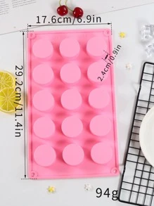 Khuôn silicon tròn 1pc - Hồng - Xem 5