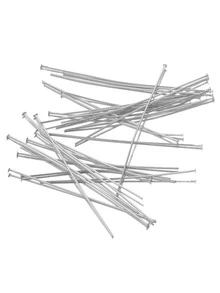 50 Cái/bộ Thời Trang Thép Không Gỉ Pin Tự Làm Phụ Kiện Trang Sức Dành Cho Nữ Cho Cuộc Sống Hàng Ngày - Bạc - Xem 2