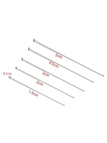 50 Cái/bộ Thời Trang Thép Không Gỉ Pin Tự Làm Phụ Kiện Trang Sức Dành Cho Nữ Cho Cuộc Sống Hàng Ngày - Bạc - Xem 5