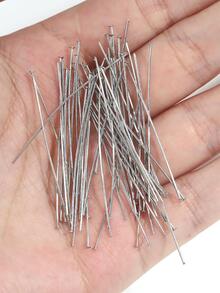 50 Cái/bộ Thời Trang Thép Không Gỉ Pin Tự Làm Phụ Kiện Trang Sức Dành Cho Nữ Cho Cuộc Sống Hàng Ngày - Bạc - Xem 4