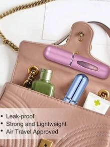 1pc Plastic Perfume Dispenser, Minimalist Plain Perfume Storage Bottle For Home, Living Room Home Bedroom Bathroom House Decor, Travel Stuff, Wedding, Party, Birthday, Gifts For Men Mom Dad Friends, New Years, Accessories, Funny Gift - Pink - View 4