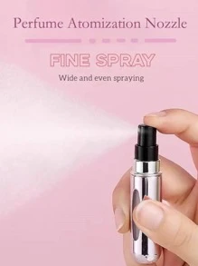 1pc Plastic Perfume Dispenser, Minimalist Plain Perfume Storage Bottle For Home, Living Room Home Bedroom Bathroom House Decor, Travel Stuff, Wedding, Party, Birthday, Gifts For Men Mom Dad Friends, New Years, Accessories, Funny Gift - Pink - View 5