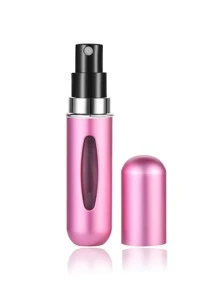 1pc Plastic Perfume Dispenser, Minimalist Plain Perfume Storage Bottle For Home, Living Room Home Bedroom Bathroom House Decor, Travel Stuff, Wedding, Party, Birthday, Gifts For Men Mom Dad Friends, New Years, Accessories, Funny Gift - Pink - View 2