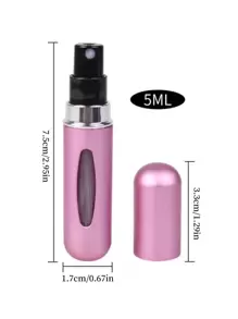 1pc Plastic Perfume Dispenser, Minimalist Plain Perfume Storage Bottle For Home, Living Room Home Bedroom Bathroom House Decor, Travel Stuff, Wedding, Party, Birthday, Gifts For Men Mom Dad Friends, New Years, Accessories, Funny Gift - Pink - View 3