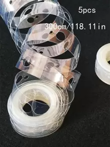5pcs Plastic Balloon Chain, Minimalist Clear Balloon Clip For Party Back To School Valentine Day