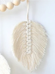 1入組珠子裝飾編織壁掛 - 米色 - 查看 6