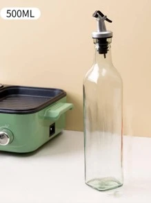 1入組玻璃油瓶廚房用極簡主義透明油瓶