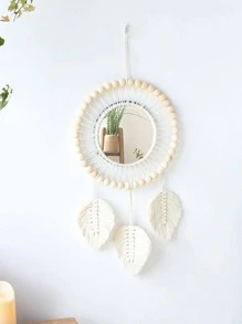 1入組珠子裝飾編織壁掛 - 米色 - 查看 1