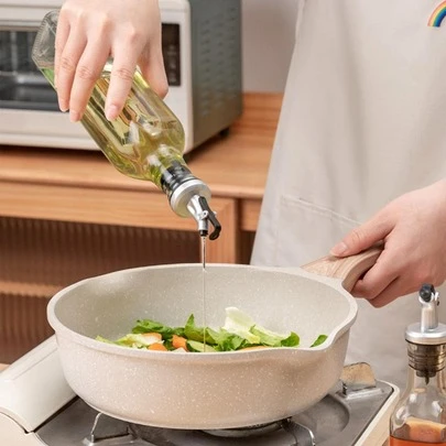 1入組玻璃油瓶廚房用極簡主義透明油瓶