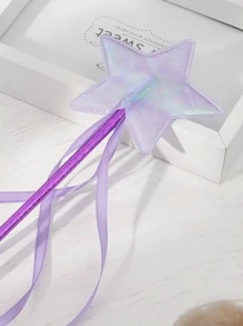 1套滌綸婚禮絲帶棒現代星形裝飾婚禮絲帶棒適用於婚禮 - 紫色 - 查看 3