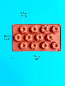 1 pieza Molde de silicona dónut dónut para cocina - Marrón - Ver 5