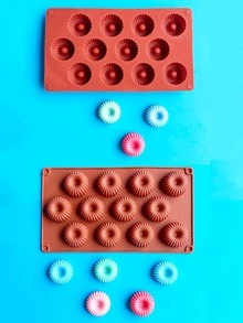 1 pieza Molde de silicona dónut dónut para cocina - Marrón - Ver 4
