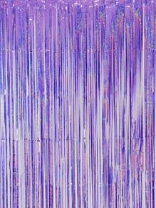 1pc Plastic PET Beaded Curtain For Party Decoration - Mauve Purple - View 3