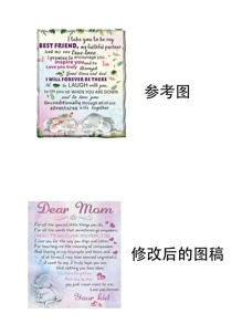 1入組標語圖案毛毯柔軟溫暖織物毛毯適用於客廳和臥室家居裝飾 - 彩色 - 查看 2