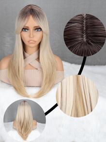 長款直筒人造假髮帶劉海 - 彩色 - 查看 2