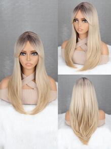 長款直筒人造假髮帶劉海 - 彩色 - 查看 1