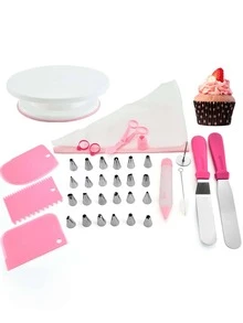 48pcs Piping Nozzle & Pastry Bag & Spatula Set - Multicolor - View 1
