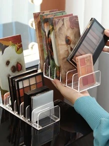 1 Bảng phấn mắt bằng nhựa trong suốt có giá để đồ - Trong sáng - Xem 1