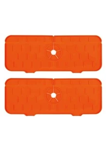 1 Màu Cam Món Ăn Phơi Thảm, Tối Giản TPR Món Ăn Điện Thảm Cho Nhà Bếp - trái cam - Xem 1