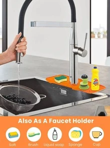 1 Màu Cam Món Ăn Phơi Thảm, Tối Giản TPR Món Ăn Điện Thảm Cho Nhà Bếp - trái cam - Xem 3