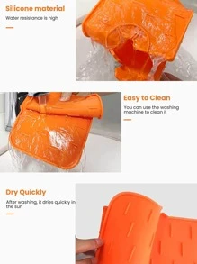 1 Màu Cam Món Ăn Phơi Thảm, Tối Giản TPR Món Ăn Điện Thảm Cho Nhà Bếp - trái cam - Xem 2