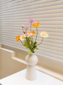 1pc Artificial Poppy, Fake Poppy For Home Decor - White - View 5