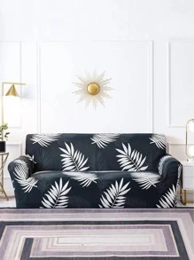 1入組葉子印花沙發套客廳滌綸彈力沙發套 - 彩色 - 查看 1