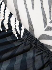 1入組葉子印花沙發套客廳滌綸彈力沙發套 - 彩色 - 查看 4