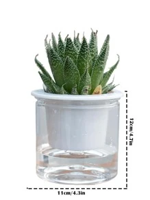 1 pieza Maceta poliresina - Blanco - Ver 7