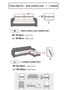 1入組V形圖案彈力沙發座墊套客廳用現代滌綸沙發墊套 - 彩色 - 查看 3
