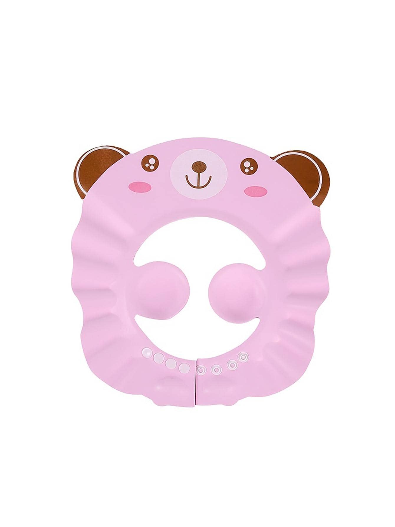 1入組兒童熊設計洗髮水帽子 - 粉色 - 查看 1