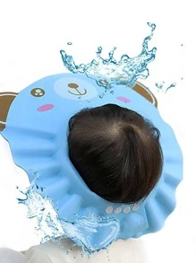 1入組兒童熊設計洗髮水帽子 - 粉色 - 查看 6