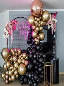 92 gói Vòng hoa bóng bay màu đen lãng mạn, bóng bay trang trí bằng cao su cho bữa tiệc - màu đen - Xem 5