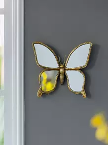 1 pièce Décoratif mural en forme de papillon, décoration suspendue moderne en ABS pour la maison, la décoration d'intérieur, la décoration de chambre, la décoration murale