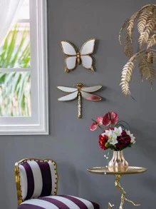 1 pièce Décoratif mural en forme de papillon, décoration suspendue moderne en ABS pour la maison, la décoration d'intérieur, la décoration de chambre, la décoration murale