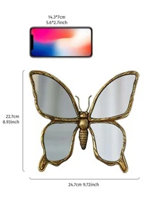 1 pièce Décoratif mural en forme de papillon, décoration suspendue moderne en ABS pour la maison, la décoration d'intérieur, la décoration de chambre, la décoration murale