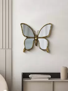1 pièce Décoratif mural en forme de papillon, décoration suspendue moderne en ABS pour la maison, la décoration d'intérieur, la décoration de chambre, la décoration murale