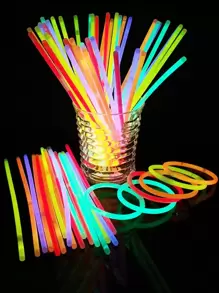 50pcs Mixed Color Party Glow Stick, Glow In The Dark PVC Light Stick, For Party - Multicolor - View 1