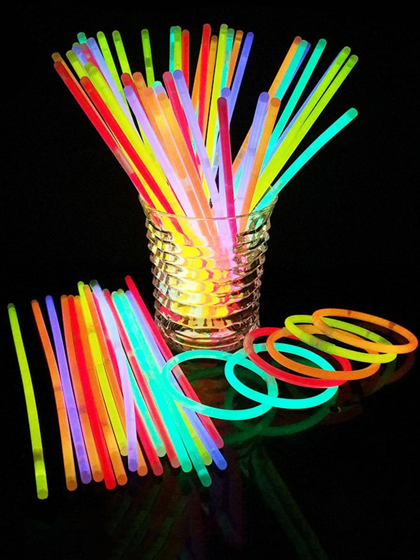 50pcs Mixed Color Party Glow Stick, Glow In The Dark PVC Light Stick, For Party - Multicolor - View 1