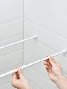 1入組免打孔伸縮桿家用多功能收納桿 - 白色 - 查看 1